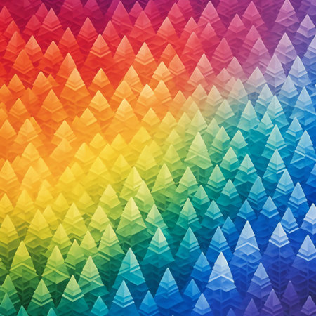 Abstract colorful background with triangles.の素材