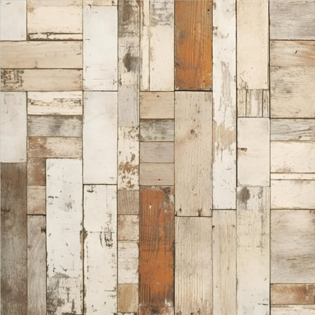 Old wood plank wall texture background for interior or exterior design and decorationの素材