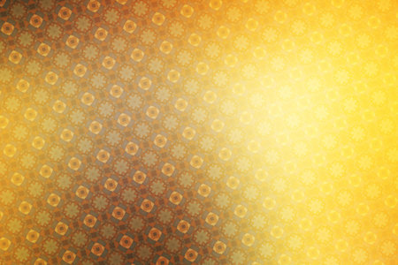 Yellow abstract background with a pattern of small flowers.