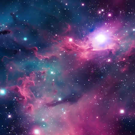 Nebula and stars in deep space.の素材