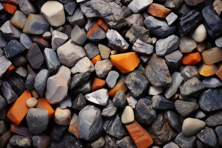 Colorful stones background. Small pebbles on the beach.の素材