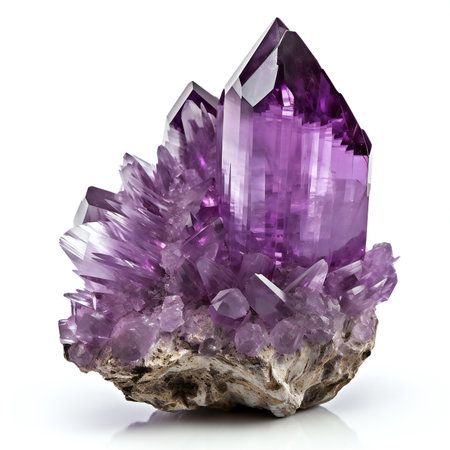 amethyst on the white backgroundの素材