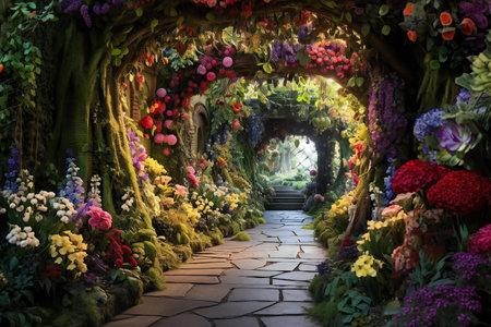 Beautiful flower garden at Doi Inthanon National Park, Chiang Mai, Thailandの素材