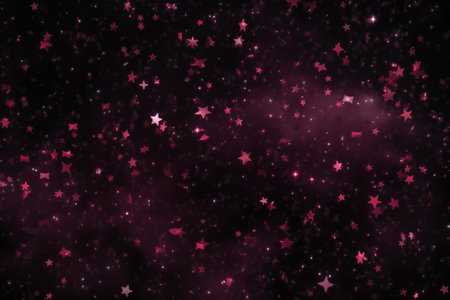 Abstract background with stars and bokeh effect.の素材