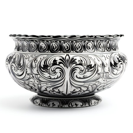 Antique vase isolated on white background.の素材