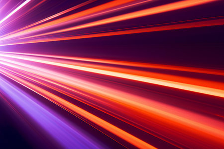 abstract speed motion on the road at night with speed motion blurの素材