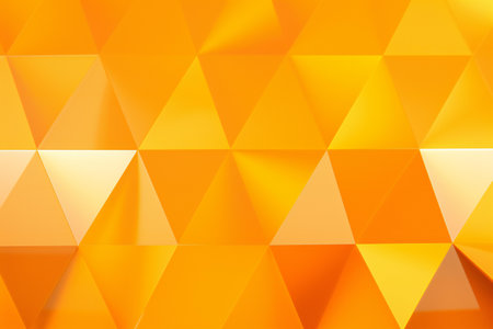 Abstract orange polygonal background. Triangles pattern.の素材