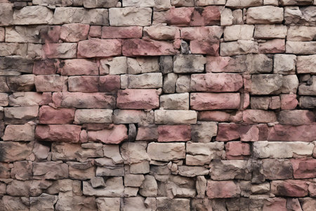 Background of old vintage brick wall texture. Vintage brick wall background.の素材