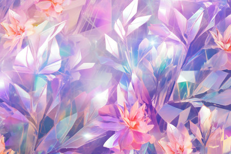 abstract background of pink and violet flowers with bokeh effectの素材