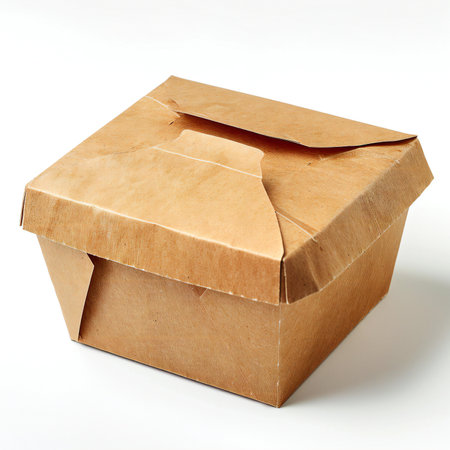 Cardboard box isolated on white background.の素材