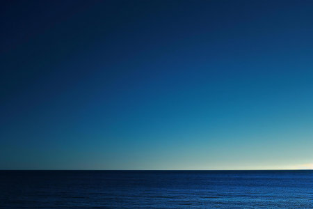 beautiful blue sky with clouds over the sea, nature series.の素材