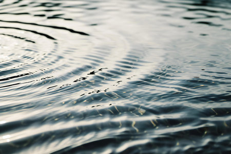 abstract water ripples background, shallow depth of field, soft focusの素材