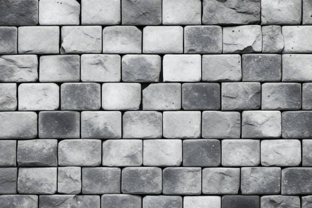 pattern of grey stone wall texture background for interior exterior decoration and industrial construction concept design.の素材