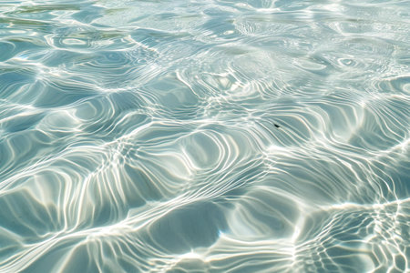 clear water background, close up of blue water surface with ripplesの素材