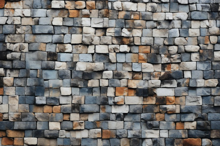 Stone wall texture background for interior exterior decoration and industrial construction concept design.の素材
