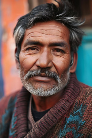 Portrait of a poor manの素材