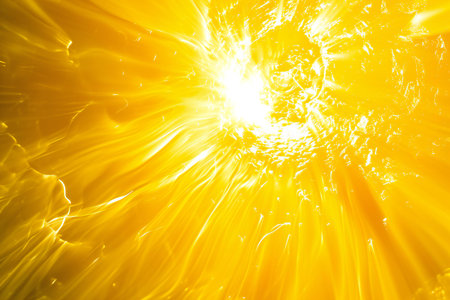 abstract yellow background with some smooth lines in it and some rays in itの素材