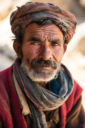 Portrait of a poor manの素材