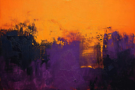 abstract background painting on canvas with brushstrokes of different colorsの素材