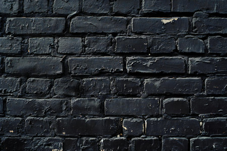 Black brick wall texture. Background and texture for graphic design or web design.の素材