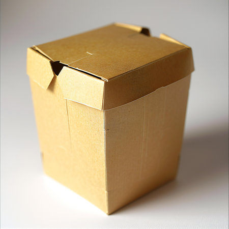 Cardboard box on a white background. Isolated object for design.の素材