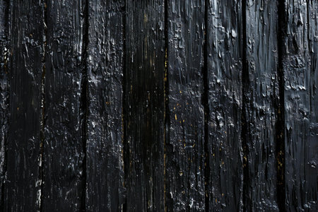 Black wood texture background. Wooden planks. Close-up.の素材
