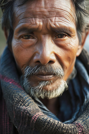 Portrait of a poor manの素材