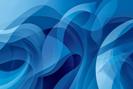 Abstract blue wavy background.の素材