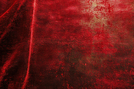 Red grunge background. Vintage texture with some damage on it.の素材