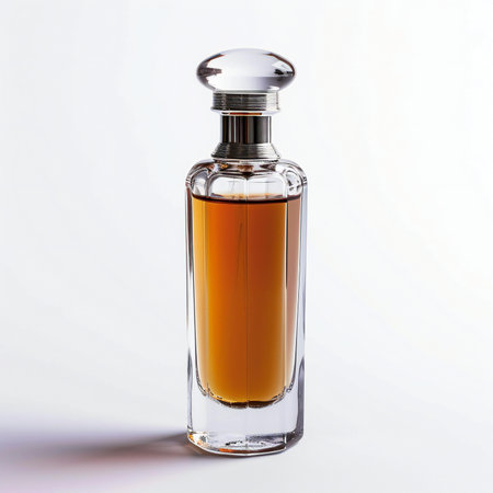perfume bottle isolated on white background,の素材