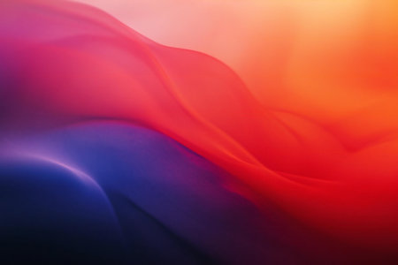 abstract colorful background with smooth wavy lines in red and blueの素材