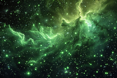 Star field in space a nebulae and a gas congestion.の素材
