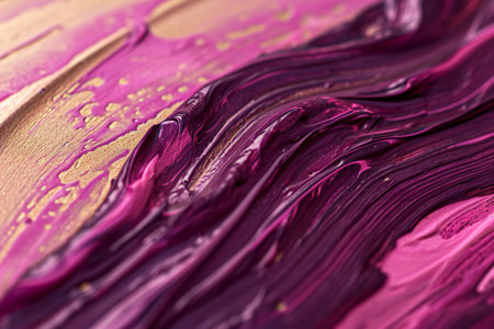 Purple and pink paint smudges as background, closeupの素材