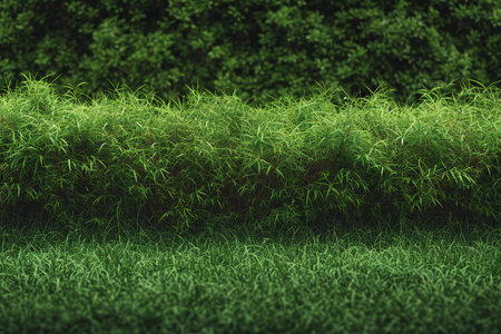 Green grass background in the garden with copy space for add text.の素材