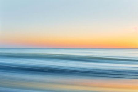 Abstract motion blur of sea and sky background. Long exposure photo.の素材