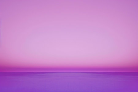 Abstract background of empty beach with purple sky and copy space for textの素材