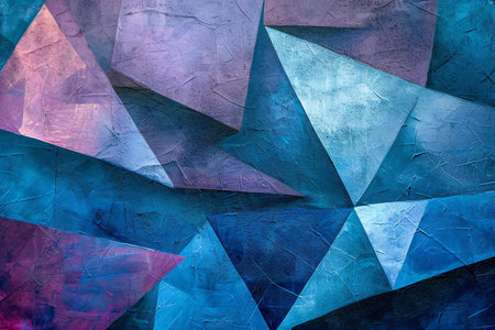 abstract background with geometric shapes in blue and pink colors, digitally createdの素材