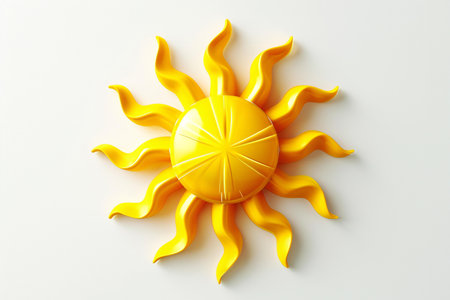 Sun on a white background.の素材