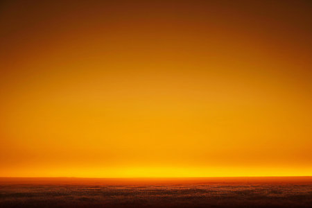 Beautiful orange sunset over foggy valley. Beauty in nature.の素材
