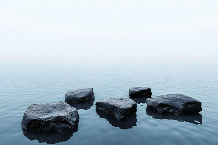 rock in the water.rocks in the waterの素材
