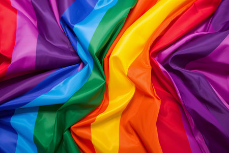 close up of rainbow fabric texture background, rainbow fabric texture background.の素材