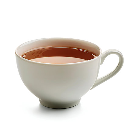 Cup of tea isolated on white background.の素材
