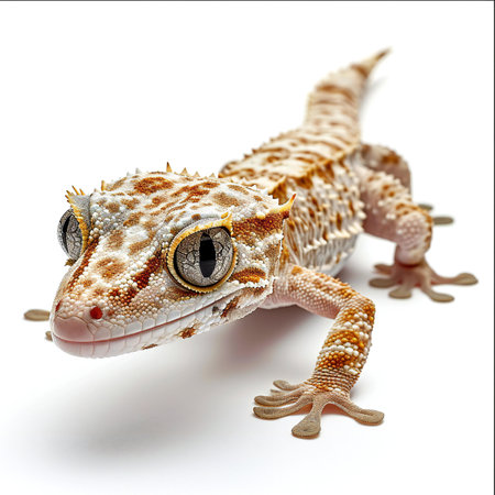 Leopard gecko isolated on a white backgroundの素材