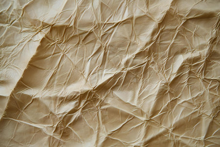 Crumpled brown paper texture for background. Close-up.の素材