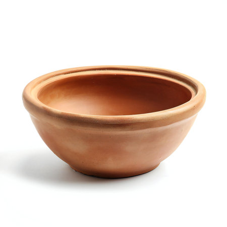 Clay pot isolated on white background.の素材