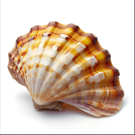 Seashell isolated on white background.の素材