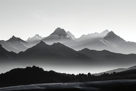 Mountains in Himalayas, Annapurna Conservation Area, Nepalの素材