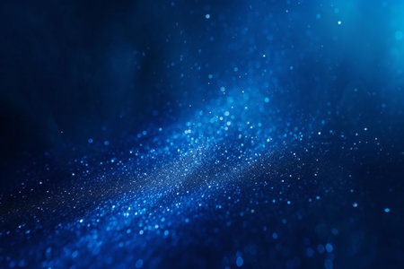 glitter vintage lights background. blue and black. de-focusedの素材