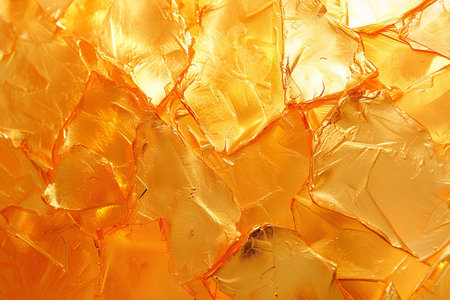 abstract background of yellow and orange glass, macro photo of glassの素材