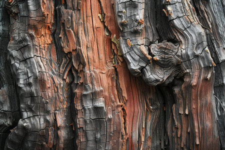 The texture of the bark of an old tree. Close-up.の素材